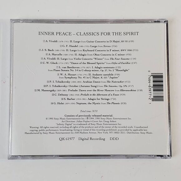 Inner Peace by Bach, Handel, Vivaldi, Beethoven, Mozart, Tchaikovsky and others - Picture 4 of 4